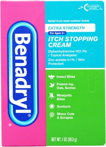 [BRSWYHA5DECQKF3X] Benadryl Itch Stopping Cream Extra Strength 1 oz (Pack of 5)