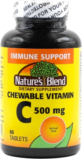 [BRSWIZ33OBYAKETM] Chewable Vitamin C. Great tasting low sugar essential vitamin, does not promote tooth decay. 500mg, 60 Tablets.