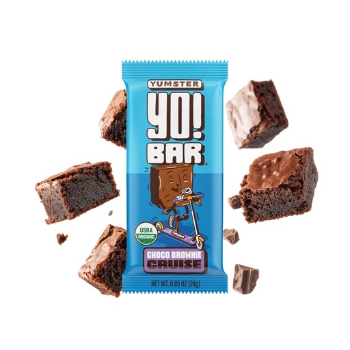 [BRSWYGI2A4MAY2TP] Yo! Bar by Bearded Brothers Vegan Organic Kids Bar, Chocolate (25 Bars) - Gluten Free, Paleo and Whole 30 | Soy Free, Non-GMO, Low Glycemic, No Sugar Added, Fiber + Whole Foods