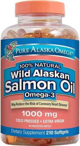 [BRSRMFIBDENAM3D2] Pure Alaska Omega-3 Wild Alaskan Salmon Oil 1000mg 210 ct