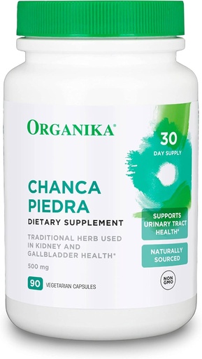 [BRSRMHQKCACGG3TF] Organika Chanca Piedra 500 mg- Soutien de la fosse urinaire, soutien du rein et de la vésicule, diurétique, nettoyage- 90 vcaps