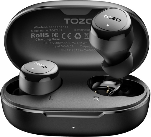 [BRSRAFT3CR4BQ2YZ] TOZO Wireless Earbuds Build in Mic Clear Calls Ergonomic Light Weight Bluetooth 5.3 in Ear Headphones Waterproof Premium Stereo Sound Ear Buds 30H Playtime with 32 EQs via APP