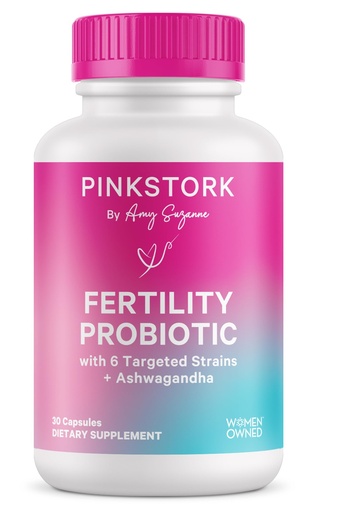 [BRSW2AIDCANAACA2] Pink Stork Fertility Support Probiotics for Women with Ashwagandha for Vaginal Health, Conception, pH Balance, Hormone Balance, and Gut Flora, Fertility Supplements for Women, 30 Capsules