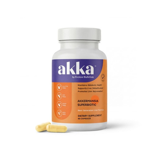 [BRSRAEICAQARS3LD] AKKA - Akkermansia Probiotic Liver Cleanse Detox & Repair - Liver Health Supplement for Energy, Digestion & Metabolism with Akkermansia Muciniphila (AKKA Superbiotics), Non-GMO, Gluten-Free, 60 Caps