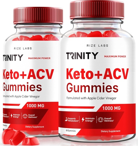[BRSROEDQO4MGC2DV] rize labs (Pack of 2 Trinity Keto + ACV Gummies for Advanced Weight Loss, Premium Keto Plus ACV Formula, All Natural Apple Cider Vinegar Supplement, Gummy 500 mg Review (120 Gummies)