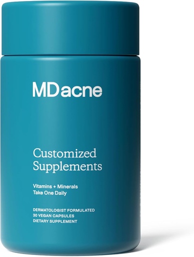 [BRSW2YD5C4BG2E3O] MDacne Vitamīni un minerālvielas Ādas attīrīšanas bagātinātāji - 30 Vegan kapsulas - atbalsta Akūta Acne ārstēšana un veicina dzidru, nomierinošu ādu, apsārtumu un krēmu 30 skaitīšanu (iepakojums no 1)