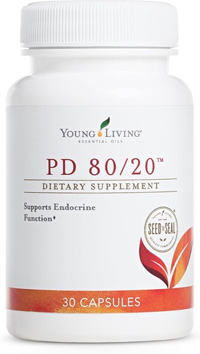 [BRSWI2T2BJ5RMHLY] Young Living - PD 80/20 Dietary Supplement 30 Capsules | Daily Endocrine Function Support | With Pregnenolone & DHEA | Support Hormone Balance & Energy