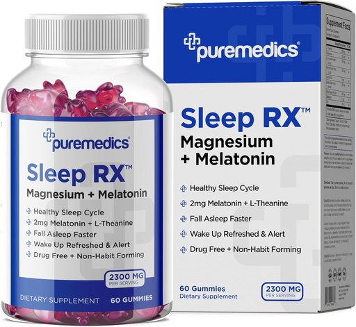 [BRSROAL5CEFAYGY7] Sleep Gummy, Calm + Sleep Support, 2 mg Melatonin, L-Theanine, Chamomile, Lemon Balm, Passion Flower, Gentle Sleep Aid, Strawberry 60 Count