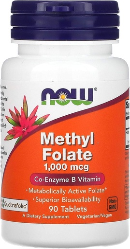 [BRSWGYD4B56RGDT5] Now Foods, Methyl Folate, 1,000 mcg, 90 Tablets