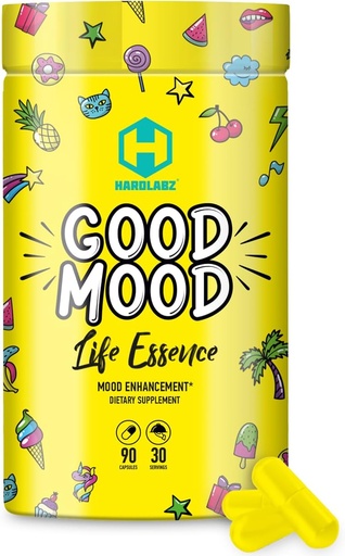 [BRSROFA5A4NAKC3X] HARDLABZ Добро настроение - All Natural Nootropic with Lion's Mane Mushroom and Herbal Extracts for Cognitive and Mental Support - Spress Relief, Brain Performance, Mood Provancement, 90 капсули