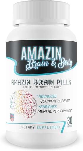 [BRSWYZAYOUIREHLU] Amazin Hersen Pillen - Focus - Geheugen - Helderheid - Geavanceerde Cognitieve Ondersteuning - Enriches Geestelijke Performance - Amazin Hersen Supplement voor Amazin Hersen Support - Nootropics Hersenen Enhancement