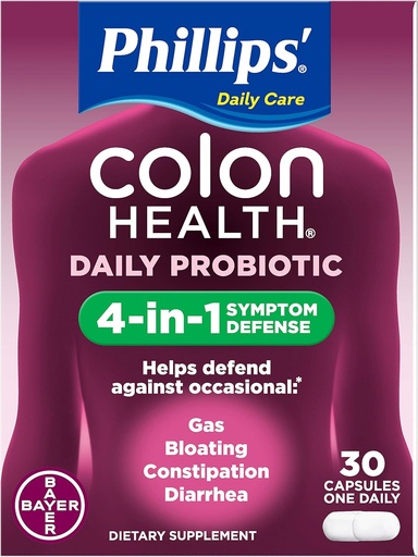 [BRSWKH3ZBZ7WIAI5] ฟิล ลิ ปส์'Colon Health Protogene Capsoles, 30 กระป๋อง - ซื้อแพ็คและออม (Pack of 2)