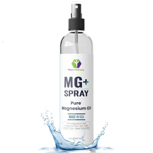 [BRSRAZD5PJYGY2Y4] Topical Magnesium Spray for Sleep and Leg Cramps - Made in USA by Mars Wellness - 8 oz - Pure Magnesium Oil, Relaxes and Rejuvenates Muscles