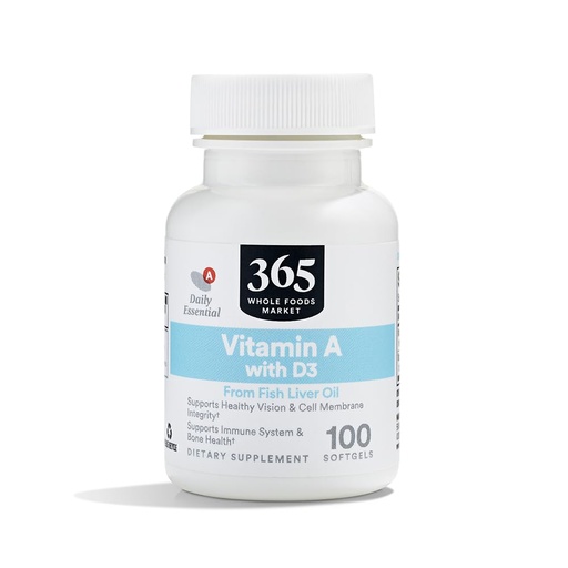 [BRSWGZQBOUIWGYI7] 365 by Whole Foods Market, Vitamin A & D 400 IU, 100 Count