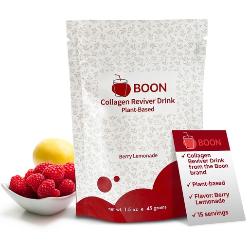 [BRSRAED2CB6R6GT3] Boon Collagen Reviver Drink – Plant-Based Collagen Booster for Beautiful & Radiant Skin – Organic, Vegan Collagen Powder – Berry Lemonade Flavor, 15 Servings