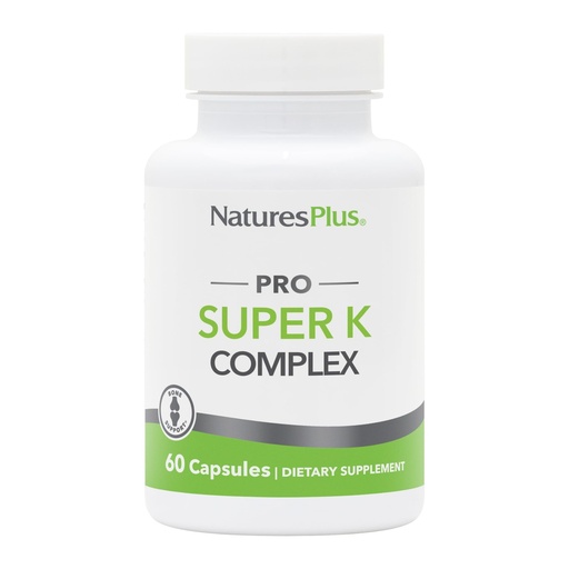 [BRSROZA7O5YGMFLF] NaturesPlus PRO Super K Complex - 60 Capsules - Promotes Healthy Calcium Metabolism - Includes Vitamins K1 & K2 - Non-GMO, Vegan & Gluten Free - 60 Servings