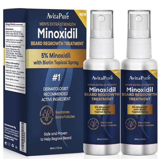 [BRSROAQYOUMWMFIY] Minoxidil Beard Growth Oil: Minoxidil For Men Beard Infused With Biotin, Extra Strength Minoxidil 5% Beard Growth Serum to Grow Beard & Mustache Fast