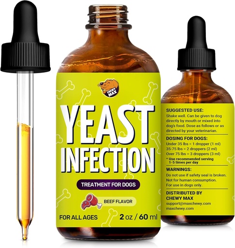 [BRSRAHACBUAREEQV] Yeast Infection Treatment for Dogs | Dog Ear Infection Treatment in Drops | Herbal Supplement Allergy Relief for Puppies | Best Itchy Skin Relief | Natural Composition | 2 Oz