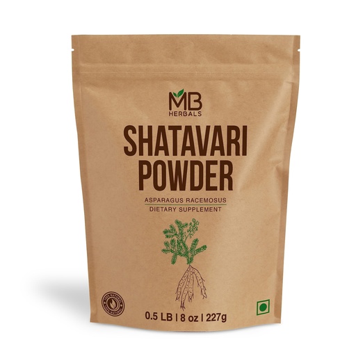 [BRSWG2QBBMMWOYLX] MB Herbals Pure Shatavari Powder 227 Gram | 8 oz | 100% Pure Asparagus racemosus