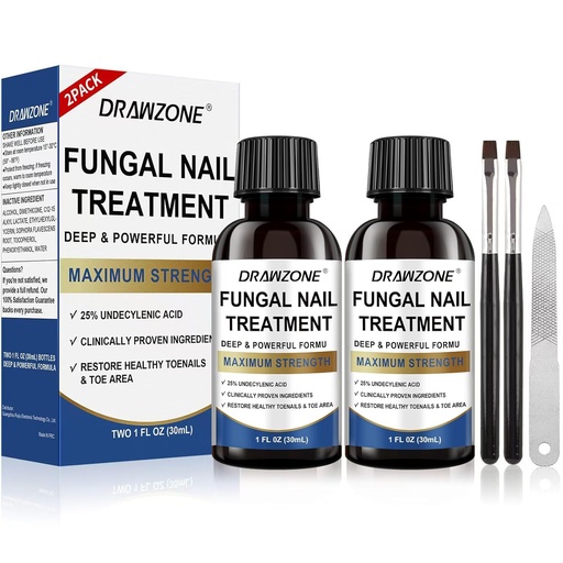 [BRSRAFI5BEFRUHTU] Toenail Fungus Treatment Extra Strength with 25% Undecylenic Acid, Ingrown toenail treatment, nail repair, Fungus nail treatment, yellow toenail, Damaged Nails foot fungus treatment extra strength