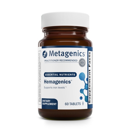 [BRSWIZQOB4HA2HYZ] Metagenics Hemagenics Iron Supplement with B12, B6 & Folate Supports Red Blood Cell Formation, Energy & Immune Health* Non-Constipating, Non-GMO, Gluten-Free, Vegetarian - 60 Tablets