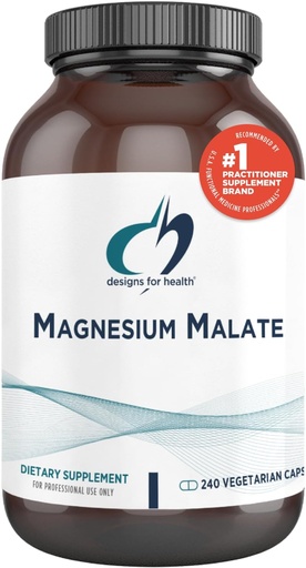 [BRSWIZQ4CANAE2Q3] Design til sundhed Magnesium Malat - Chelated Magnesium som Di Magnesium Malat - Meget biotilgængelig Form til at understøtte energi, Knoglesundhed + muskel Inddrivelse (240 Magnesium Malat kapsler)