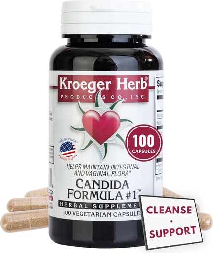 [BRSWIYQCBMNQEDI3] Kroeger Herb Candida Fórmula No 1 Capsules, 100 Conde