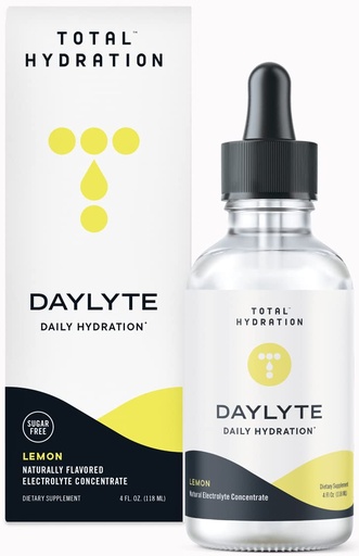 [BRSWGBAYCMAW2EYV] Daylyte Electrolyte Drops, Lemon, Sugar Free Daily Hydration Supplement with Magnesium, Calcium, & Zinc (29 Servings)