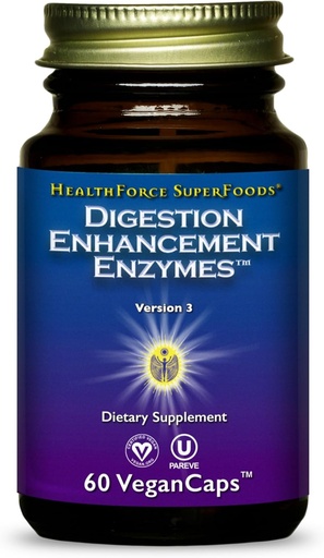 [BRSW2AI3A4CQYDT7] HEALTHFORCE SUPERFOODS Digestion Enhancement Enzymes - 60 cápsulas Vegan
