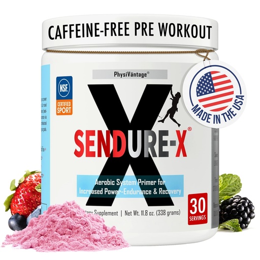 [BRSROAQEPJ7RUFLZ] Sendure-X Beetroot + Citrulline Powder - Caffeine-Free Pre-Workout - Boosts Blood Flow, Energy, VO2 Max, Endurance, Recovery - NSF Sport Certified, Peak Performance, Natural - 30 Servings Wild Berry