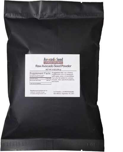 [BRSRAGQFDMDQEFL5] Abuelas de semillas de aguacate cruda 8 onzas - Antioxidantes, fibra, colesterol, salud de corazón, cuidado de piel en USA-Original Fabricantes