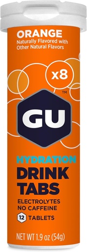 [BRSWICT6OUOQMET6] U Energy Hydration Electrolyte Drink Tablets, Enhanced Endurance Sports Drink for Running, Cycling, Triathlon, 8-Count (96 Servings), Orange