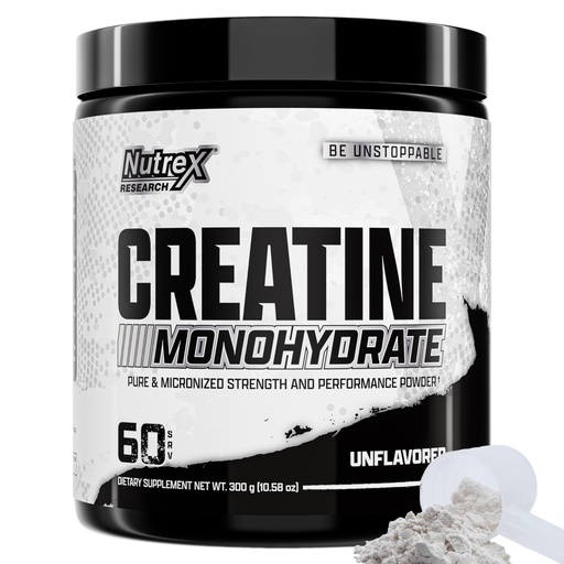 [BRSWI2YMBR4RECTY] Nutrex Research Creatine Monohydrate Powder 60 Servings | Unflavored 5G Micronized Creatine Powder | Gluten Free