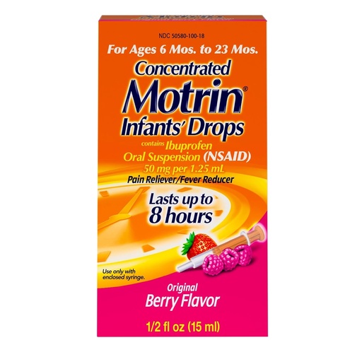 [BRSWIYYLBADQ4AD4] Motrin Infant's Oral Suspension Berry Pain Reliever/Fever Reducer, 0.5 Ounce