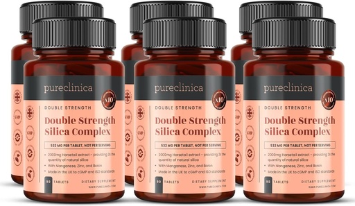 [BRSWGED5BEBAGCY7] Double Strength Silica Complex – 18 Month Supply! (2000mg Horsetail Extract x 540 Tablets(6 Bottles of 90))