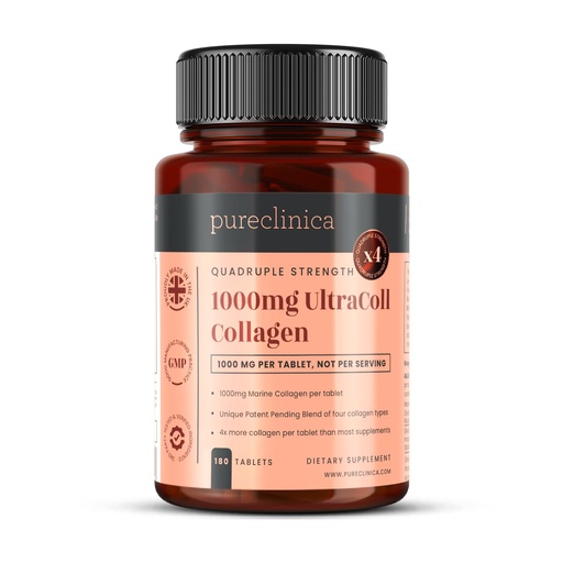 [BRSWIFI4AYAGK3QZ] UltraColl Marine Collagen 1000mg x 180 Tablets (6 Months Supply). The only Patented Anti-Aging Collagen Types I, II, III, and VII.