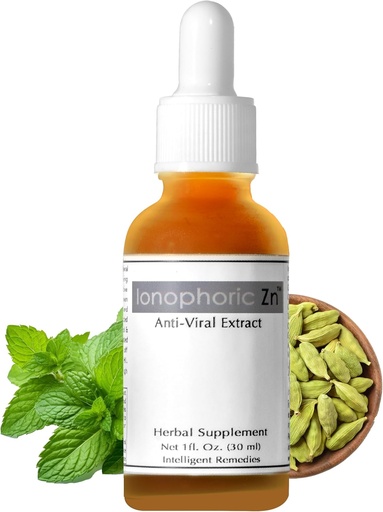 [BRSROAD5BF7WM3DG] Zinc Immune Support Supplement - Anti Viral Supplement with Turmeric, Green Tea, & Cinnamon - Herbal Supplement with ECGC, Quinine & Quercetin with Zinc - Ionophoric Zn, 30ml