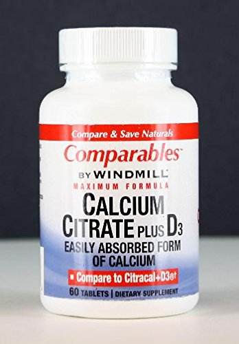 [BRSWIYYLBAMGEHQ5] Windmill Calcium Citrate Plus Vitamin D Tablets - 60 Ea