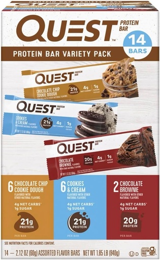 [BRSWKHDQCEIBUFLH] Quest Nutrition Quest Protein Powder pLYUyIP Milkshake Single Serve Pouches Chocolate Milkshake/Salted Caramel 14 Count Total