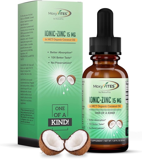 [BRSWY2QRAV7QKYL3] Biologische zinksupplementen voor kinderen, volwassenen - Zinksulfaat - Liquid Zink Supplement - Pure Ionic Zink druppels in Kokosolie voor Immune Ondersteuning, Huid - NO Conservatives & Great Taste - 100 Vegan Serves