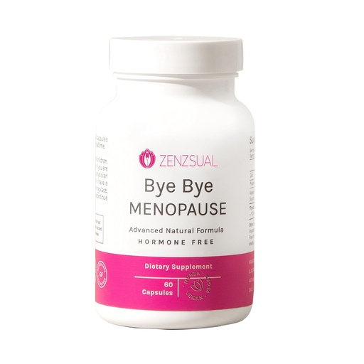 [BRSWYCQHPMNBSF32] ZENZSUAL Bye Bye Menopause with Melatonin – Natural Menopause Support for Women – Hot Flashes, Night Sweats, Hormone Balance & Restful Sleep – Vegan, Estrogen-Free Menopause Supplement – 60 Capsules