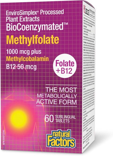 [BRSWGZY5B4NREEYY] Biokoenzimēts metilfolāts 1000Mcg, 60 CT