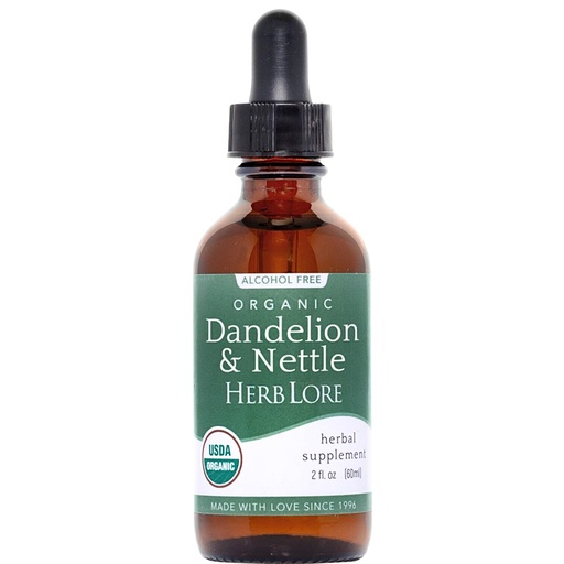 [BRSRAH32CVYA4G3U] Herb Lore Organic Dandelion & Nettle Tincture - Liquid Dandelion Leaf & Stinging Nettle Leaf Extract Drops (2 fl oz)