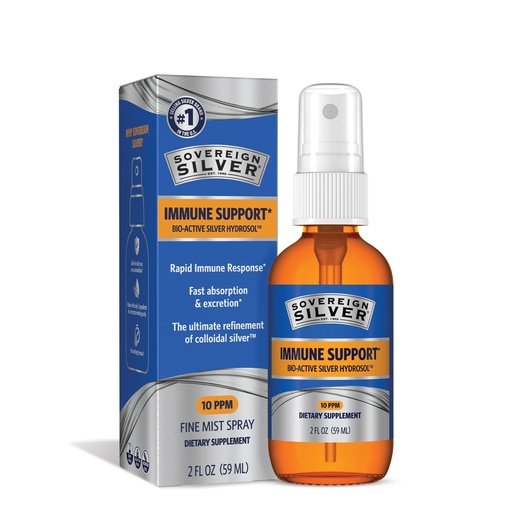[BRSWIYQ7PIDWK3TU] Sovereign Silver Immune Support, Colloidal Silver, Bio-Active Silver Hydrosol,10 ppm, Fine Mist Spray, 2 Fl Oz
