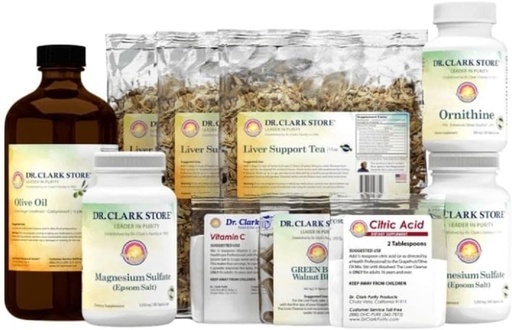 [BRSRAGABPMFRAH3O] Dr Clark Store Liver Health Kit – Vegetarian, stöder detox och optimal leverfunktion