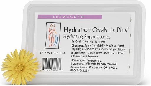 [BRSWGGIQO4CROHLA] Bezwecken - Hydration Ovals 1x Plus DHEA - 16 Oval Suppositories - Same Trusted Formula - Professional Formulado para aliviar a sequedad vaxinal en mulleres menopausais - seguro, natural e libre de Paraben
