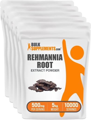 [BRSWKHD5CN4AIHL4] BulkSupplements.com Rehmannia Özü Toz - Rehmannia Root, Rehmannia Glutinosa, Rehmannia Supplement - Herbal, Gluten Free, 500mg mərkəzi başına 1kg (2.2. Pound)