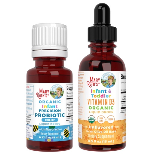 [BRSRA2Q3O4AWEET7] MaryRuth Organics Infant Precision Probiotics Colic & Vitamin D3 Drops | USDA Organic, Clean Label Project Verified® | Vitamins for Immune Support & Overall Wellness | Vegan, Non-GMO, Gluten Free