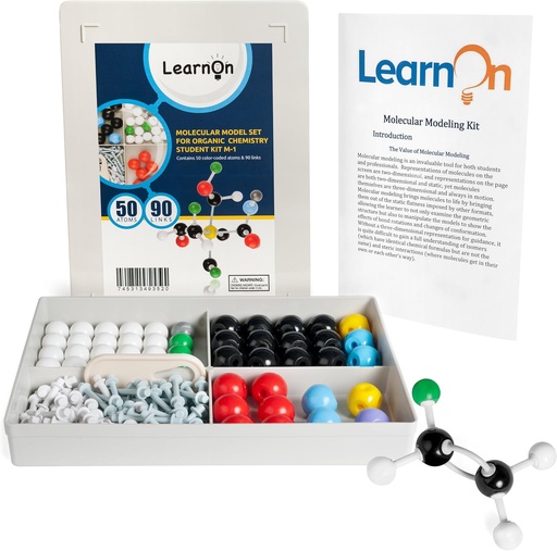 [BRSWKZYDBF7RODTK] Organic Chemistry Molecular Model Kit Set for Ochem Students with User Guide - 140 Pieces