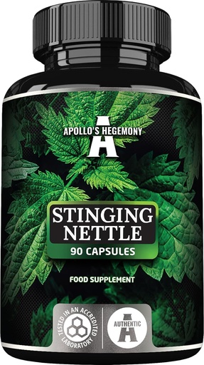 [BRSROFAQCECR4E35] APOLLO'S HEGEMONY Stinging Nettle 500 mg - High Strength Extract DER 4:1, 90 Vegan Capsules, 3 Months Supply, Herbal Supplement to Support Cardiovascular Health